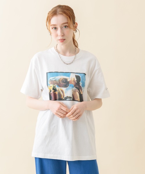 Paradise Picnic(パラダイスピクニック)の「ET フィルムアートTシャツ(Tシャツ/カットソー・レディース・ベージュ/ブルー・FREE)」の17枚目の写真