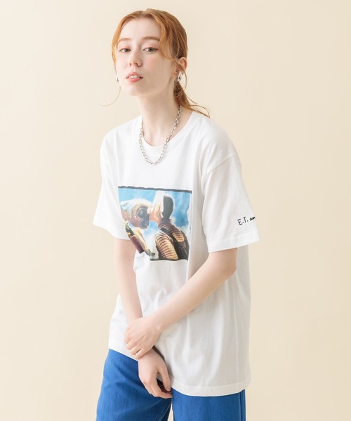 Paradise Picnic(パラダイスピクニック)の「ET フィルムアートTシャツ(Tシャツ/カットソー・レディース・ベージュ/ブルー・FREE)」の14枚目の写真
