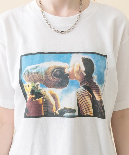 Paradise Picnic(パラダイスピクニック)の「ET フィルムアートTシャツ(Tシャツ/カットソー・レディース・ベージュ/ブルー・FREE)」の18枚目の写真