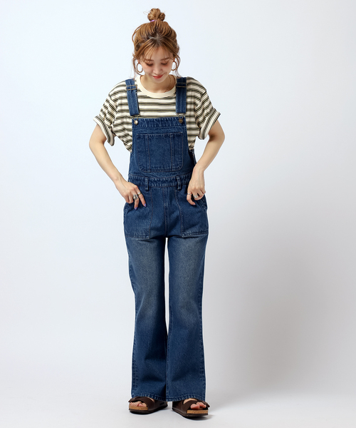 B.C STOCK（ベーセーストック）の「CRH RIB BORDER クルーネックTシャツ（Tシャツ/カットソー・メンズ・ブラウン/アイボリー・MEDIUM/LARGE/SMALL）」の3枚目の写真