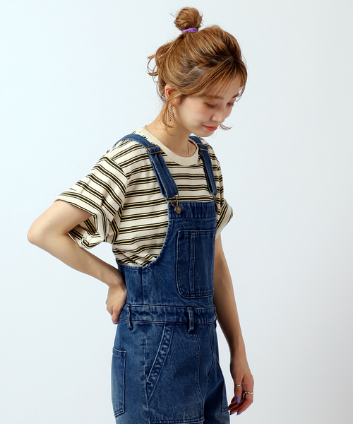 B.C STOCK（ベーセーストック）の「CRH RIB BORDER クルーネックTシャツ（Tシャツ/カットソー・メンズ・ブラウン/アイボリー・MEDIUM/LARGE/SMALL）」の11枚目の写真