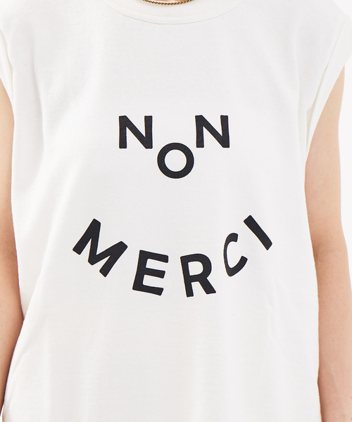 Rouge vif(ルージュヴィフ)の「mucci 別注ミニ裏毛ロゴT(Tシャツ/カットソー・レディース・ホワイト/ブラック・フリー)」の11枚目の写真