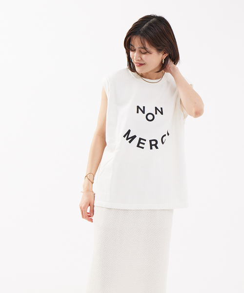 Rouge vif(ルージュヴィフ)の「mucci 別注ミニ裏毛ロゴT(Tシャツ/カットソー・レディース・ホワイト/ブラック・フリー)」の15枚目の写真