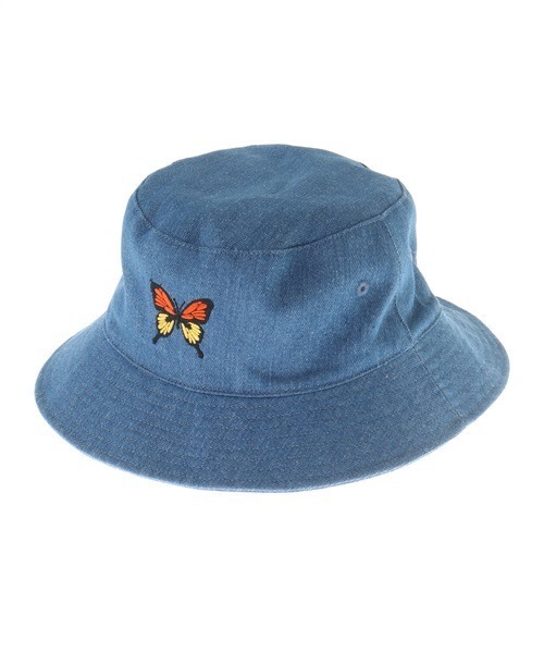 Candy Stripper（キャンディストリッパー）の「TINY BUTTERFLY BUCKET ハット（ハット・レディース・インディゴブルー/オフホワイト・FREE）」の11枚目の写真