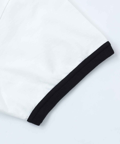 X-girl（エックスガール）の「LOGO RINGER S/S TEE/ブランドロゴ リンガーTシャツ（Tシャツ/カットソー・レディース・チャコール/ホワイト/ライトパープル・S/M）」の7枚目の写真