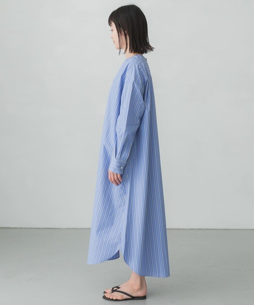 かぐれ（カグレ）の「ストライプクルーネックワンピース（ワンピース・レディース・オフホワイト/ブルー・FREE）」の14枚目の写真