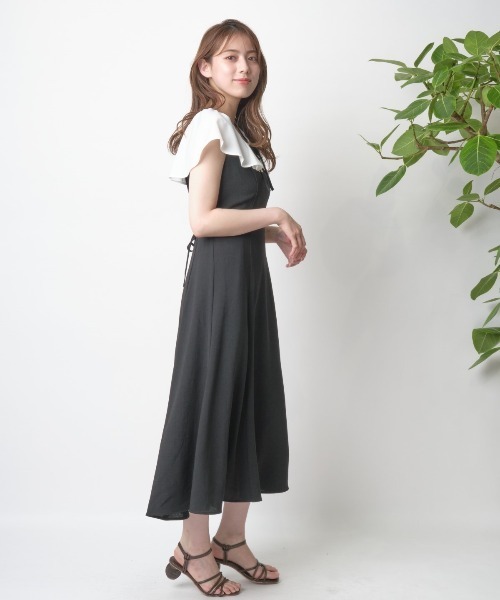 WILLSELECTION(ウィルセレクション)の「プチ衿マーメイドワンピース(ワンピース・レディース・ブラック/ブラウン/カーキ・MEDIUM)」の6枚目の写真