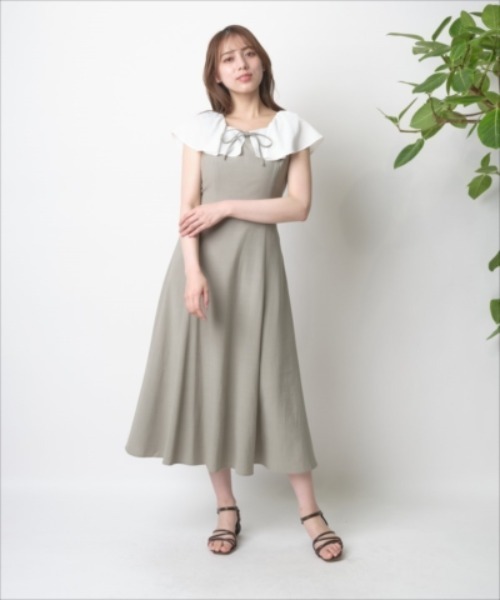 WILLSELECTION(ウィルセレクション)の「プチ衿マーメイドワンピース(ワンピース・レディース・ブラック/ブラウン/カーキ・MEDIUM)」の7枚目の写真