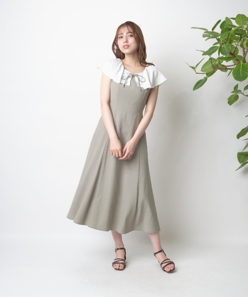 WILLSELECTION(ウィルセレクション)の「プチ衿マーメイドワンピース(ワンピース・レディース・ブラック/ブラウン/カーキ・MEDIUM)」の8枚目の写真