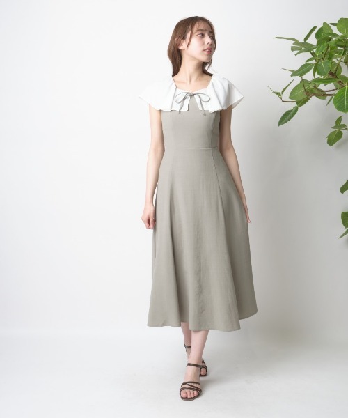 WILLSELECTION(ウィルセレクション)の「プチ衿マーメイドワンピース(ワンピース・レディース・ブラック/ブラウン/カーキ・MEDIUM)」の10枚目の写真