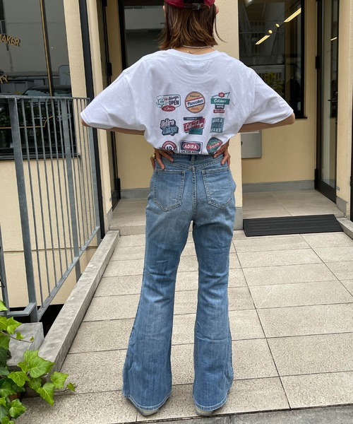 ADIRA（アディラ）の「ユニセックスワッペンプリントT（Tシャツ/カットソー・レディース・ホワイト/ネイビー・X-LARGE）」の16枚目の写真