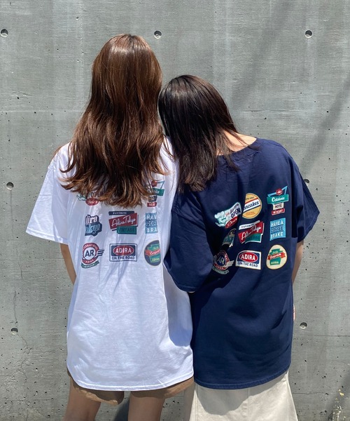 ADIRA（アディラ）の「ユニセックスワッペンプリントT（Tシャツ/カットソー・レディース・ホワイト/ネイビー・X-LARGE）」の15枚目の写真