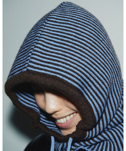 Ray BEAMS（レイビームス）の「Ray BEAMS / ピンストライプ フーディー（ニットキャップ/ビーニー・レディース・ブルー/オレンジ・ONE SIZE）」の15枚目の写真