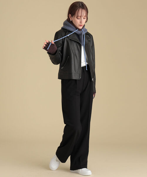 Ray BEAMS（レイビームス）の「Ray BEAMS / ピンストライプ フーディー（ニットキャップ/ビーニー・レディース・ブルー/オレンジ・ONE SIZE）」の19枚目の写真