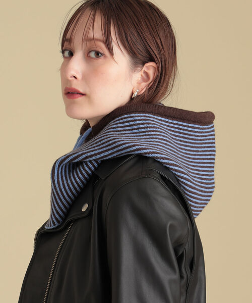 Ray BEAMS（レイビームス）の「Ray BEAMS / ピンストライプ フーディー（ニットキャップ/ビーニー・レディース・ブルー/オレンジ・ONE SIZE）」の17枚目の写真