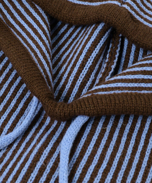 Ray BEAMS（レイビームス）の「Ray BEAMS / ピンストライプ フーディー（ニットキャップ/ビーニー・レディース・ブルー/オレンジ・ONE SIZE）」の10枚目の写真