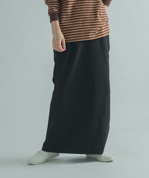 FORK&SPOON（フォークアンドスプーン）の「FORK&SPOON　カットストレートスカート（スカート・レディース・ブラック/ライトベージュ・1/2）」の10枚目の写真