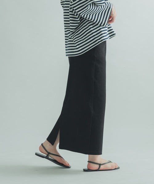 FORK&SPOON（フォークアンドスプーン）の「FORK&SPOON　カットストレートスカート（スカート・レディース・ブラック/ライトベージュ・1/2）」の18枚目の写真