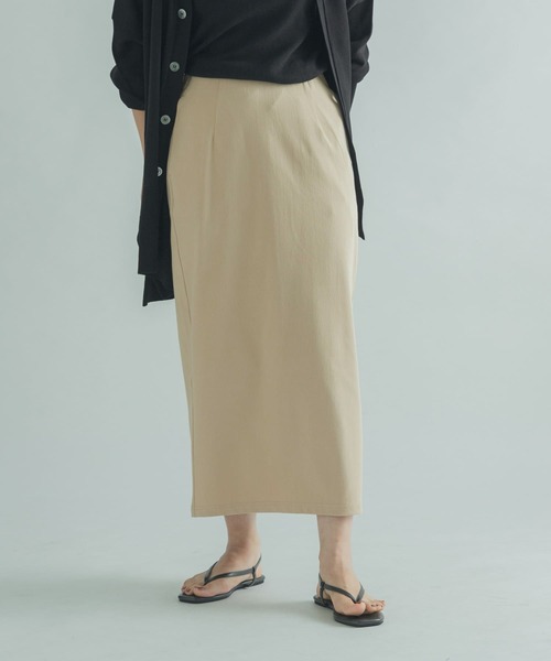 FORK&SPOON（フォークアンドスプーン）の「FORK&SPOON　カットストレートスカート（スカート・レディース・ブラック/ライトベージュ・1/2）」の13枚目の写真