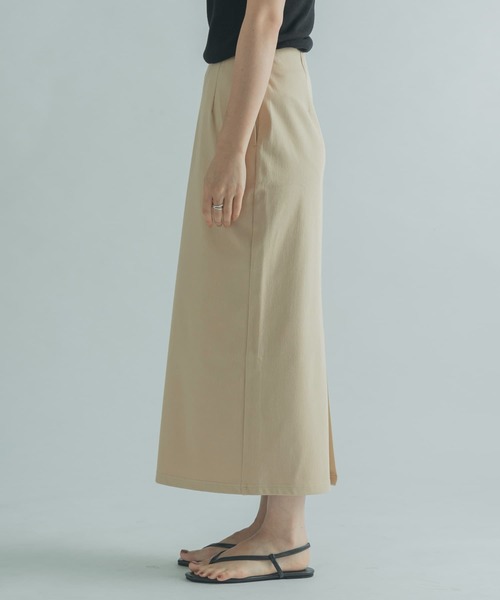 FORK&SPOON（フォークアンドスプーン）の「FORK&SPOON　カットストレートスカート（スカート・レディース・ブラック/ライトベージュ・1/2）」の8枚目の写真