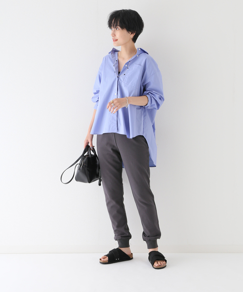 JOURNAL STANDARD relume(ジャーナルスタンダード レリューム)の「オーガニックコットンスウェットパンツ(スウェットパンツ・レディース・チャコールグレー/アイボリー・FREE)」の3枚目の写真