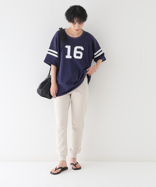 JOURNAL STANDARD relume(ジャーナルスタンダード レリューム)の「オーガニックコットンスウェットパンツ(スウェットパンツ・レディース・チャコールグレー/アイボリー・FREE)」の5枚目の写真