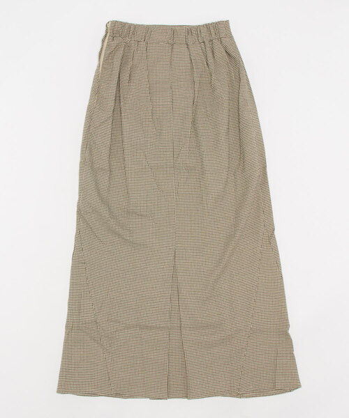 flower(フラワー)の「チェックマーメイドスカート(スカート・レディース・ベージュ/ブラウン・FREE)」の3枚目の写真