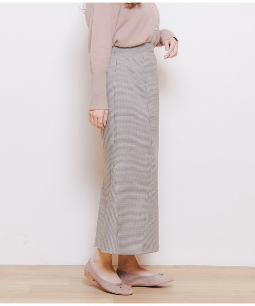 flower(フラワー)の「チェックマーメイドスカート(スカート・レディース・ベージュ/ブラウン・FREE)」の11枚目の写真