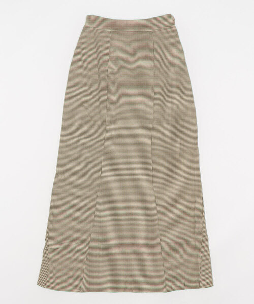 flower(フラワー)の「チェックマーメイドスカート(スカート・レディース・ベージュ/ブラウン・FREE)」の5枚目の写真
