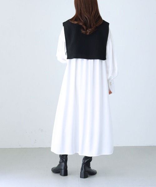 cheriella（シェリエラ）の「【cheriella】WEB限定ダンボールニットショートベスト（ベスト・レディース・ブラック・M）」の9枚目の写真