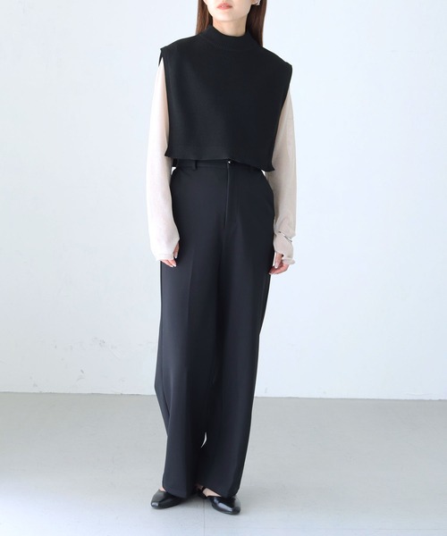 cheriella（シェリエラ）の「【cheriella】WEB限定ダンボールニットショートベスト（ベスト・レディース・ブラック・M）」の8枚目の写真