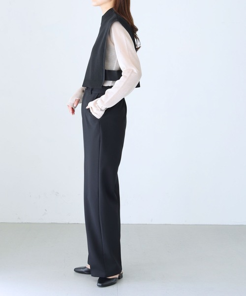 cheriella（シェリエラ）の「【cheriella】WEB限定ダンボールニットショートベスト（ベスト・レディース・ブラック・M）」の6枚目の写真