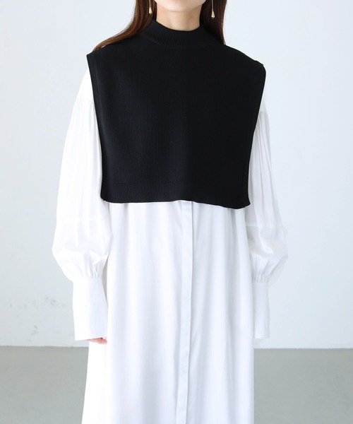 cheriella（シェリエラ）の「【cheriella】WEB限定ダンボールニットショートベスト（ベスト・レディース・ブラック・M）」の11枚目の写真