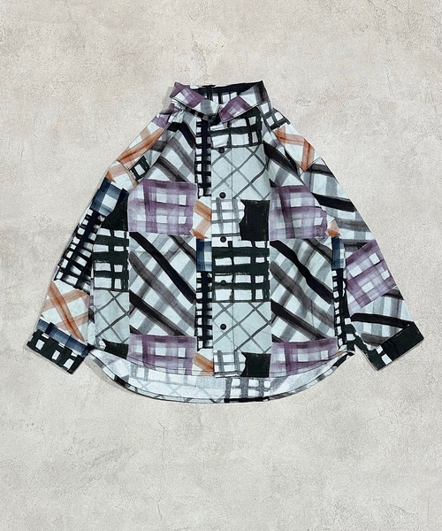 HOGAN RANCH WEAR(ホーガンランチウエア)の「スナップボタンシャツ(90~130cm)(シャツ/ブラウス・キッズ・グレー/オフホワイト/オレンジ/グリーン・90/100/110/120/130)」の2枚目の写真