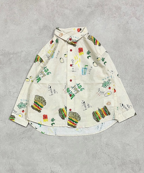 HOGAN RANCH WEAR(ホーガンランチウエア)の「スナップボタンシャツ(90~130cm)(シャツ/ブラウス・キッズ・グレー/オフホワイト/オレンジ/グリーン・90/100/110/120/130)」の1枚目の写真