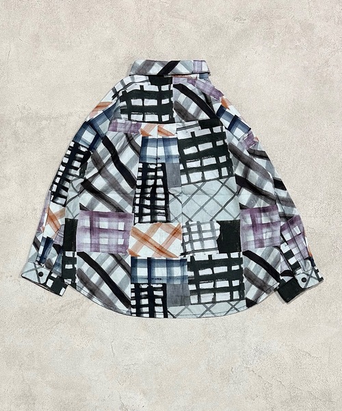HOGAN RANCH WEAR(ホーガンランチウエア)の「スナップボタンシャツ(90~130cm)(シャツ/ブラウス・キッズ・グレー/オフホワイト/オレンジ/グリーン・90/100/110/120/130)」の7枚目の写真