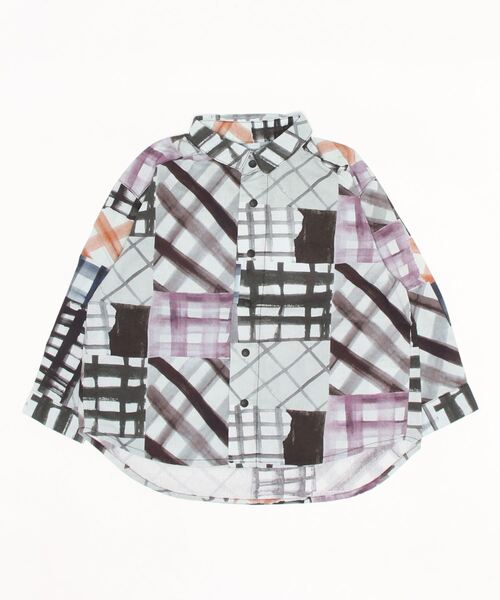 HOGAN RANCH WEAR(ホーガンランチウエア)の「スナップボタンシャツ(90~130cm)(シャツ/ブラウス・キッズ・グレー/オフホワイト/オレンジ/グリーン・90/100/110/120/130)」の9枚目の写真