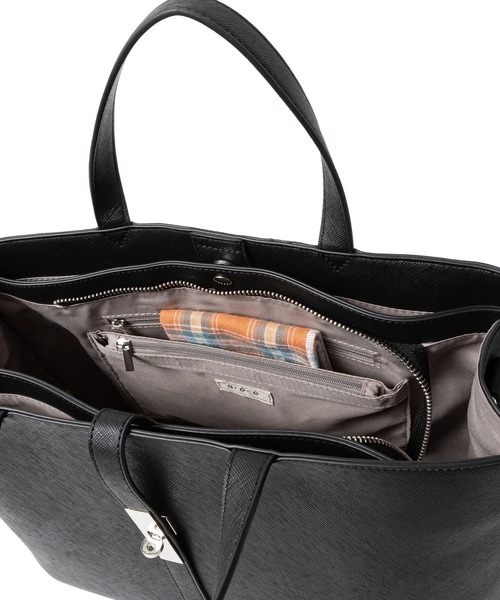 VitaFelice（ヴィータフェリーチェ）の「3ルームビジネストートバッグ（トートバッグ・レディース・ライトグレー/グレー/ブラック/チャコール・FREE）」の9枚目の写真