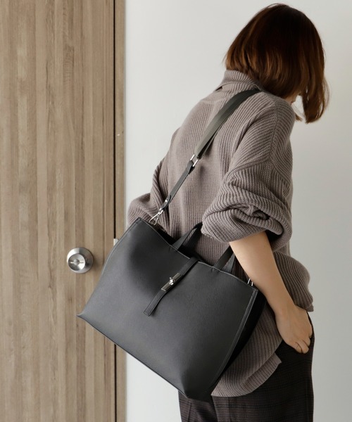 VitaFelice（ヴィータフェリーチェ）の「3ルームビジネストートバッグ（トートバッグ・レディース・ライトグレー/グレー/ブラック/チャコール・FREE）」の21枚目の写真