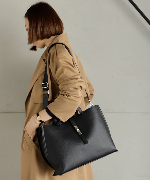 VitaFelice（ヴィータフェリーチェ）の「3ルームビジネストートバッグ（トートバッグ・レディース・ライトグレー/グレー/ブラック/チャコール・FREE）」の18枚目の写真