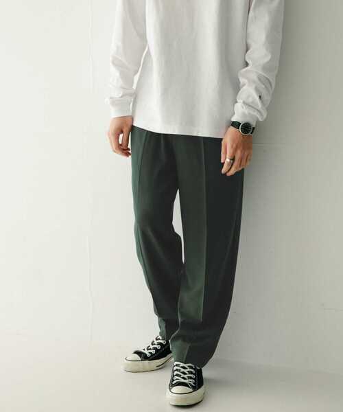 ITEMS URBANRESEARCH（アイテムズ アーバンリサーチ）の「『セットアップ対応』 TR スラックス（スラックス・メンズ・グリーン/ベージュ/ブラック/ネイビー・LARGE/MEDIUM）」の4枚目の写真