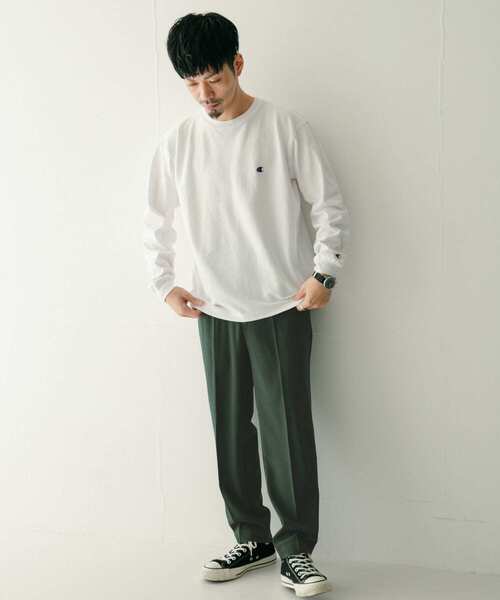 ITEMS URBANRESEARCH（アイテムズ アーバンリサーチ）の「『セットアップ対応』 TR スラックス（スラックス・メンズ・グリーン/ベージュ/ブラック/ネイビー・LARGE/MEDIUM）」の11枚目の写真