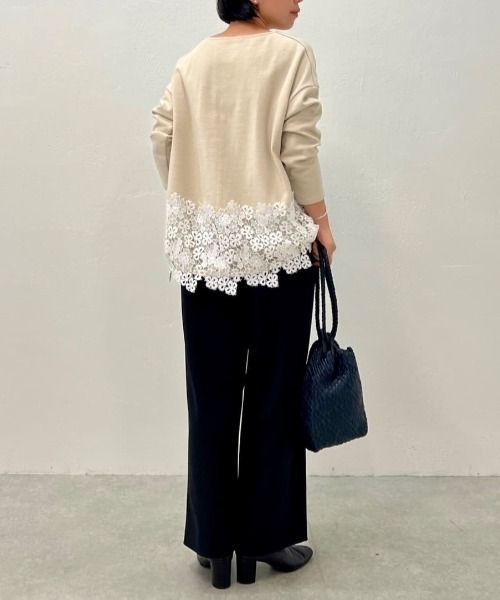 BEARDSLEY（ビアズリー）の「トラックバギーパンツ：低身長・ウエストゴム・高身長にも３サイズ展開（その他パンツ・レディース・ホワイト/ブラック・1/2/0）」の15枚目の写真