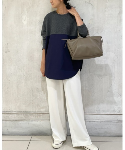 BEARDSLEY（ビアズリー）の「トラックバギーパンツ：低身長・ウエストゴム・高身長にも３サイズ展開（その他パンツ・レディース・ホワイト/ブラック・1/2/0）」の22枚目の写真