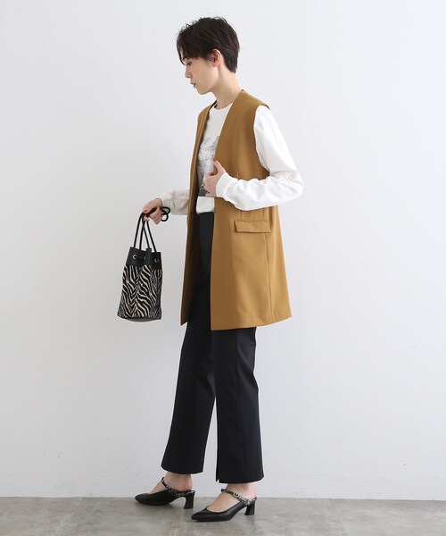INDIVI(インディヴィ)の「【褒められパンツ/洗える/接触冷感/UVケア】スリット入りストレートパンツ(その他パンツ・レディース・ブラック/ブラウン系その他/レッド系1/ダークグリーン系5・03/05/07/12/13/15 /17/19/34/36/38/40/42)」の10枚目の写真