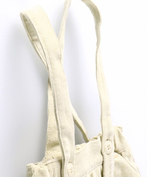 BRANSHES(ブランシェス)の「2段フリルベビーサロペット(サロペット/オーバーオール・キッズ・クリーム/ブラウン・70/80)」の13枚目の写真