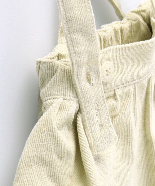 BRANSHES(ブランシェス)の「2段フリルベビーサロペット(サロペット/オーバーオール・キッズ・クリーム/ブラウン・70/80)」の14枚目の写真