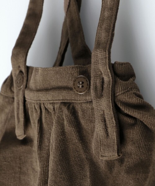 BRANSHES(ブランシェス)の「2段フリルベビーサロペット(サロペット/オーバーオール・キッズ・クリーム/ブラウン・70/80)」の5枚目の写真