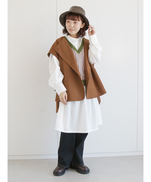 SOÉJU ダブルブレストベスト ehka sopo（エヘカソポ）の「ダブルブレストベスト（ベスト）」 - WEAR