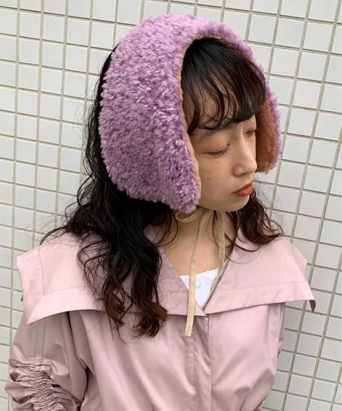 Casselini（キャセリーニ）の「Casselini(キャセリーニ)リバーシブルイヤマフ（マフラー・レディース・ブラック/ライトグレー/ブラウン/アニマル・FREE）」の4枚目の写真